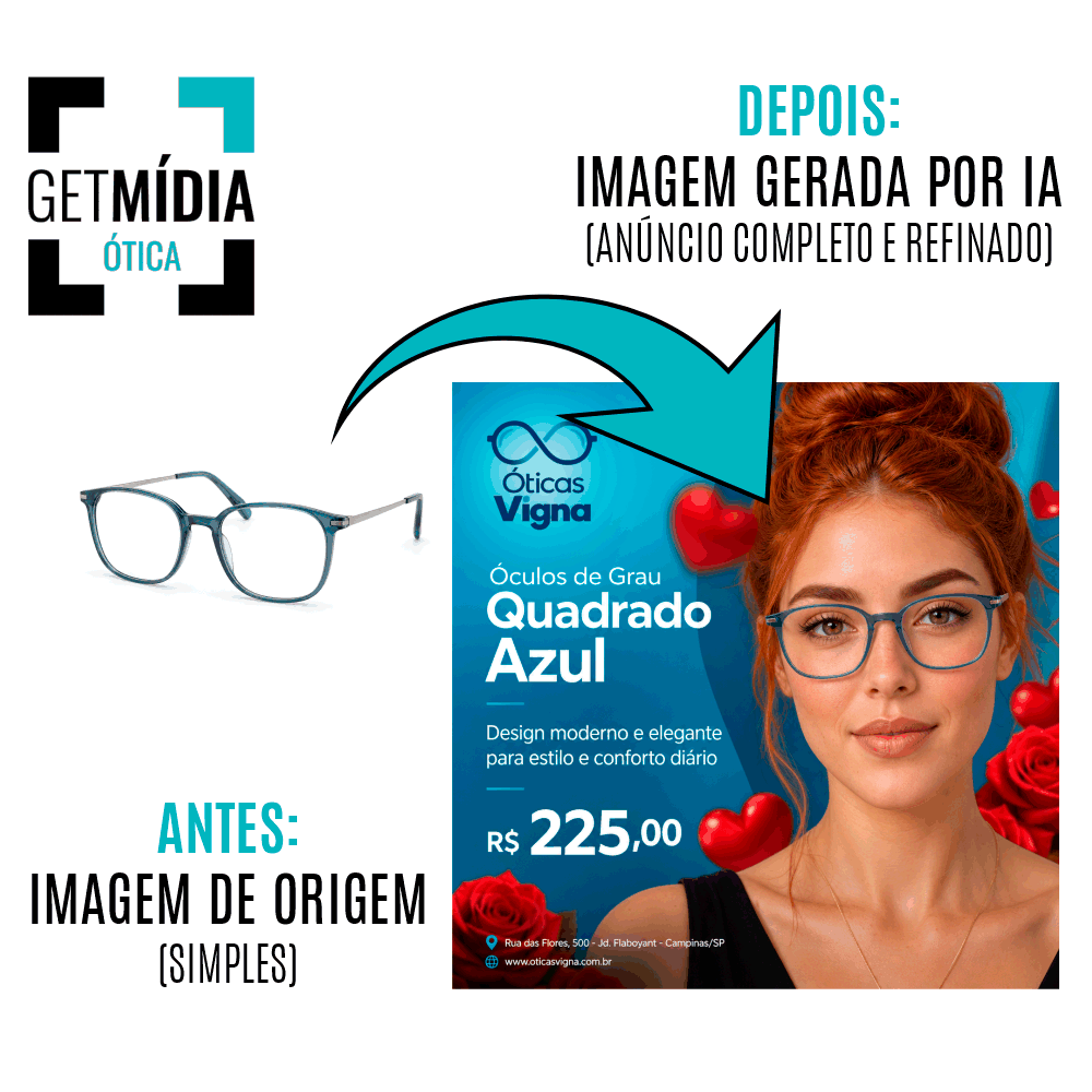 Exemplo de imagem gerada pelo GetMídia para Ótica